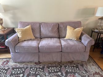Lavender 3-Seat Sofa/Couch – Comfortable & Clean