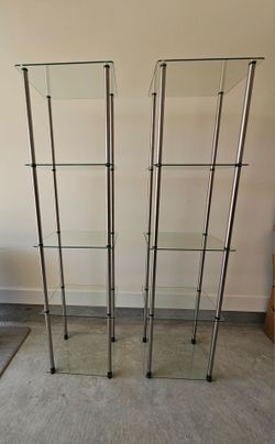 Tall Glass Display Shelves