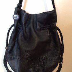 The Sak Pebbled Black Leather Purse