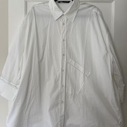Zara White Cotton Shirt 