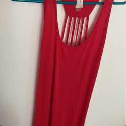 Long red dress
