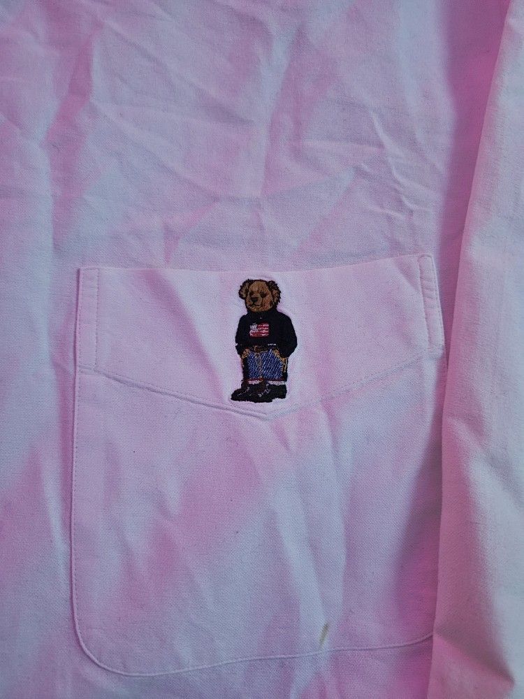 XXL white Polo Ralph Lauren Classic Fit Polo Bear Oxford Shirt.