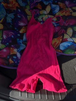 Super cute bright pink one piece shorts romper