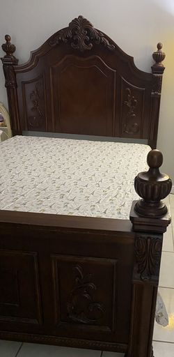 Queen wooden Bed without mattress.
