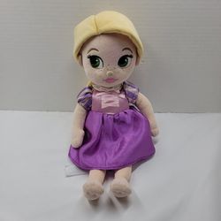 Disney Store Tangled Rapunzel Animators Girl Doll Stuffed Plush 12" Princess