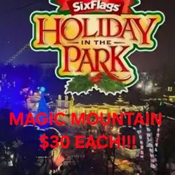 Magic Mountain Tickets $30ea!!!