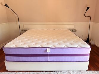 IKEA King White Bed Frame with Storage Drawers
