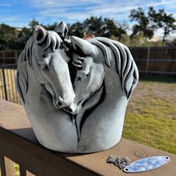 Horses Planter or Indoor vase - Horse Memorial Gift