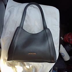 Michel Kors Purses Black Color LG Shoulder Tote Leather 