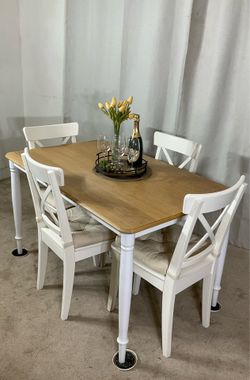 Charming Kitchen Dining with 4 Chairs PERFECT FOR BREAKFAST NOOK, SMALL KITCHEN OR APARTMENT