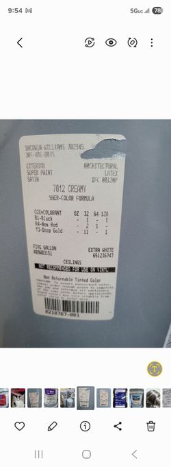 Sherwin-Williams Super Paint 5-Gallon Creamy 7012
