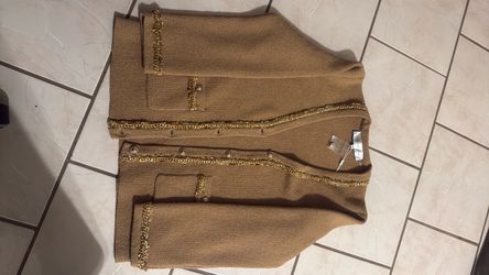 Women’s natural chain trim cardigan