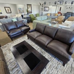 100% Real Leather Sofa-Collyn 