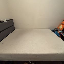 Amazon Temper Pedic Mattress (queen) + Lifted Bed Frame + Head Board 