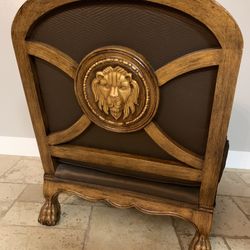 Exquisite Wood Carved  Lion’s Chair 