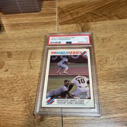 1990 Fleer ‘89 World Series Rickey Henderson PSA 5