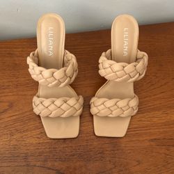 Open toe Nude heels