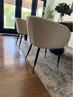 Off white dining chairs