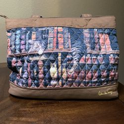 Charles Wysocki "Purrfect Tales" Quilted Tote Bag