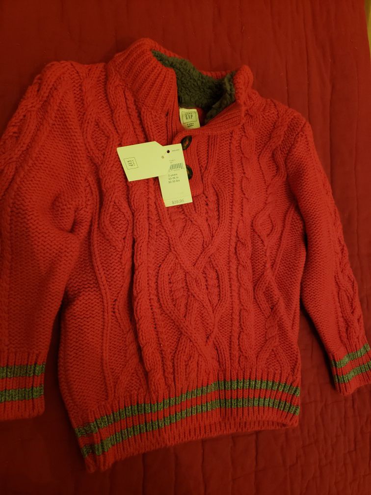 Baby Gap toddler 2 years red sweater new