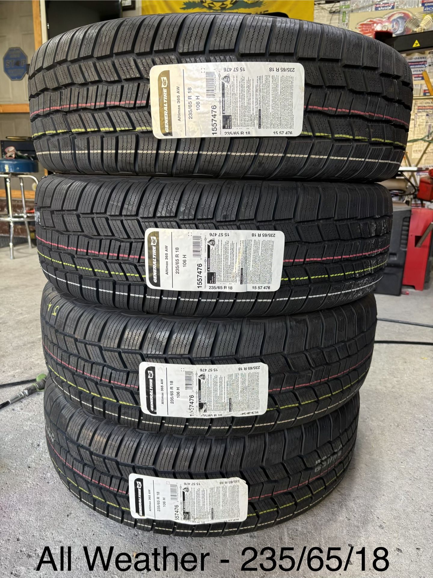 (4) - 235/65/18 General Altimax 365 All Weather