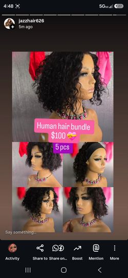 Human hair wigs new clearance sale   new  5 pcs  new