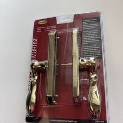 Larson Storm Door Latch Mortise Handle Set -  Brass - CH 30207 01 - NEW