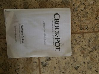 Open box Crock pot pressure cooker w manual Thumbnail