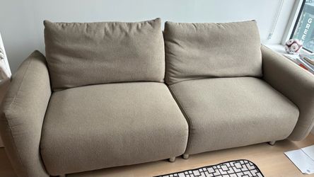 Compact beige couch
