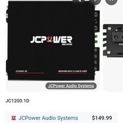 Jcpower 1200 Watts Class D Amplifier Compact Size 