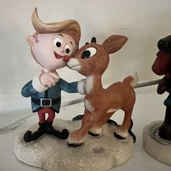 Rudolph Island Of Misfit Toys Vintage Figurines Lot Of 4