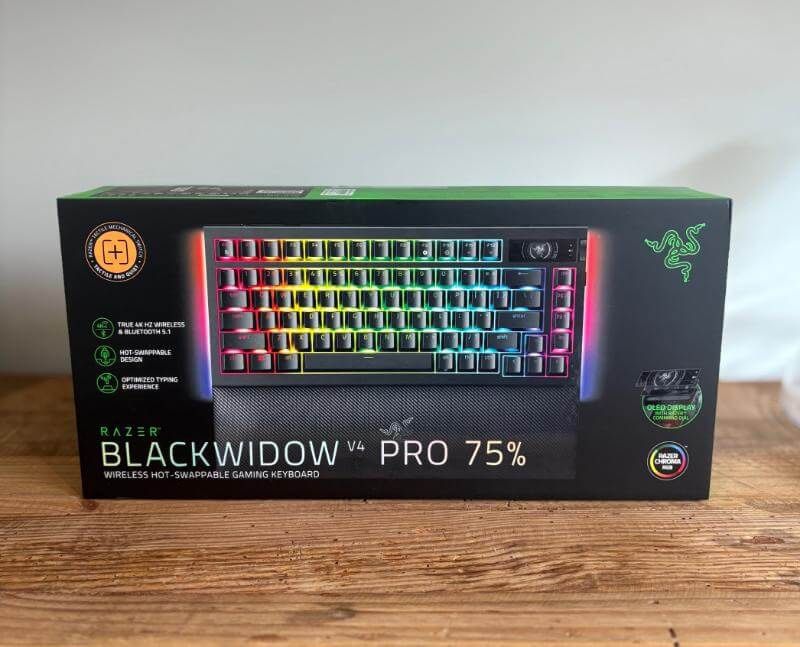 Razer Blackwidow V4 Pro 75% Wireless Keyboard w/ OLED Screen