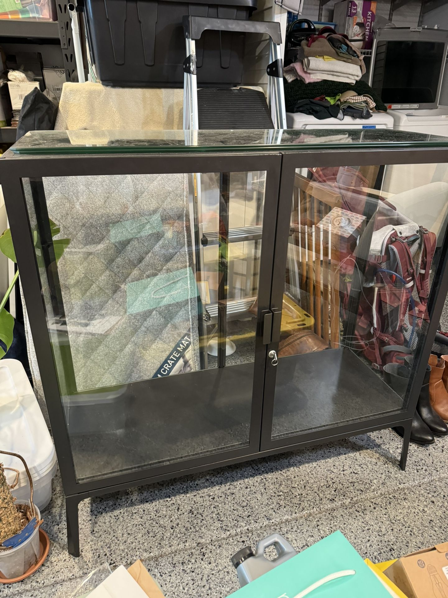 IKEA Milsbo - Glass Cabinet Black