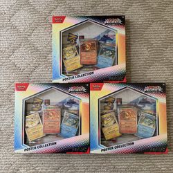 Pokemon Prismatic Evolutions - Poster Collection - Factory Sealed Lot Of 3