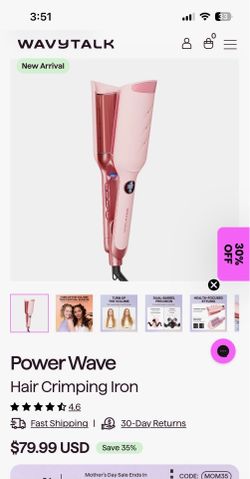 Hair crimping iron