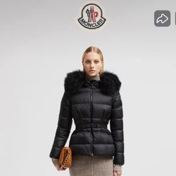 Moncler Women Heavy Coat with Belt, Size S/1