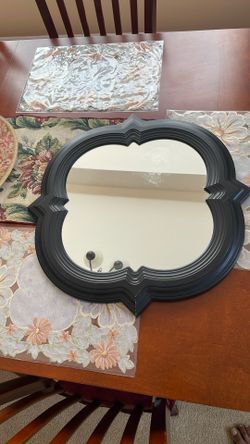 Decorative Black Framed Mirror – Unique Shape