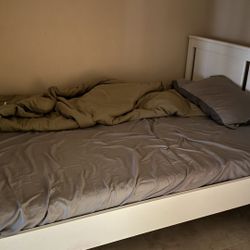 Queen Bed Frame + Mattress – $50