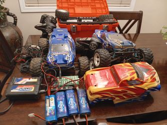 Rc cars and extras.