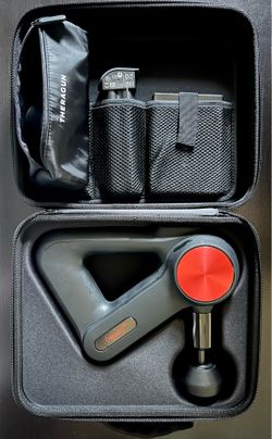 Theragun (PRODUCT)RED Complete Kit – 2 Batteries, Charging Dock, Case & All Attachments