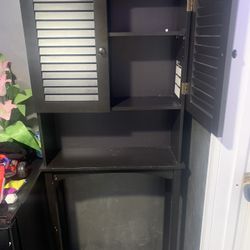  over the Toilet Space Saver Shelves With Doors Brown Color 