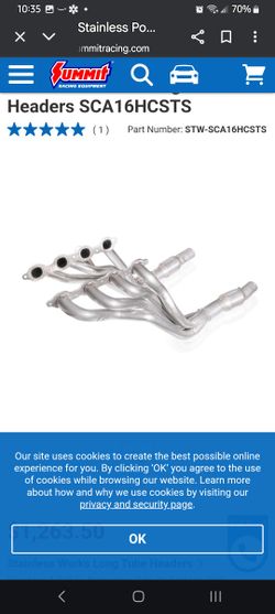 2016 - 23 Chevy Camaro SS Long Tube Header Kit