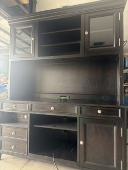 5’x2’x6’ Dark Wood Large Office Hutch