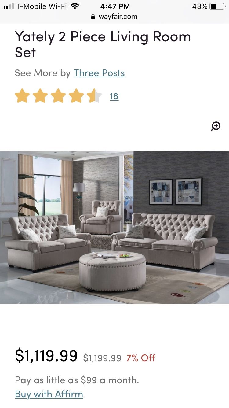 Sofa and love seat