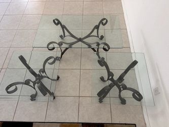 Glass Top Coffee and End Table Set
