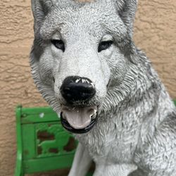 Wolf Dog Statue