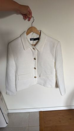 Zara Textured Tweed Jacket - Size XL (Never Worn)