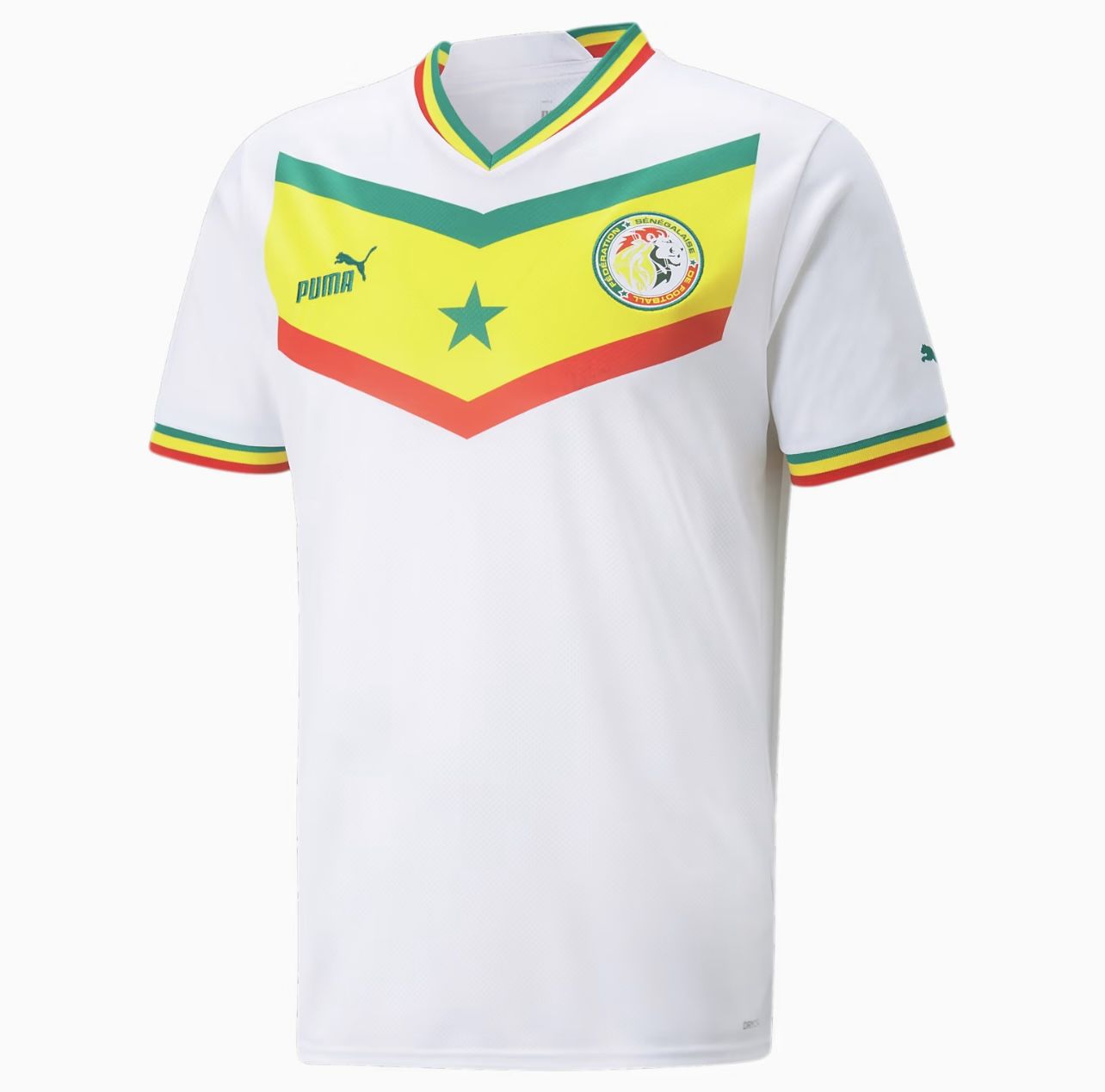 PUMA Senegal Home White World Cup Soccer Jersey 22/23 Futbol
