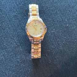 Fossil Gold And Silver Watch 