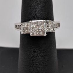 Princess Cut Diamond Ring Size 7 1/2 